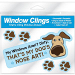 window clings dogs art
