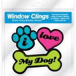 window clings i love my dog